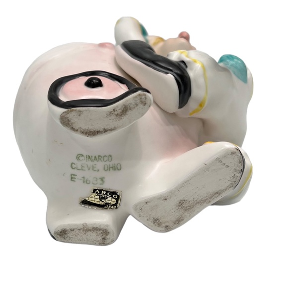 VINTAGE INARCO CLOWN WITH BABY CARRIAGE PLANTER #E-1683 - Picture 13 of 16